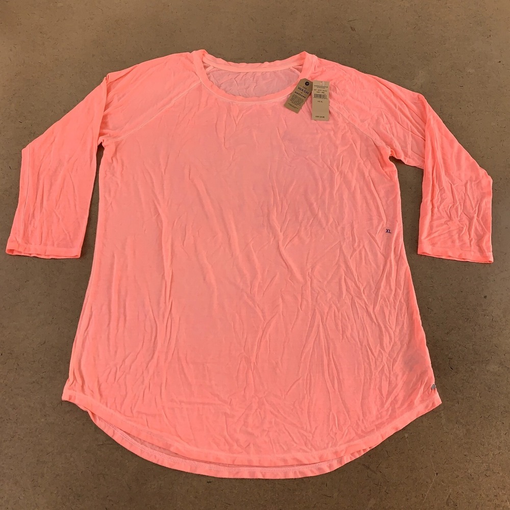 American Outfitters Womens' Size XL Peach Long Raglan Sleeve Tunic Tee NWT